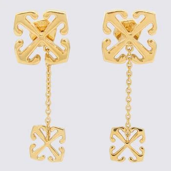 Off-White | OFF-WHITE GOLD BRASS ARROW EARRINGS,商家Baltini,价格¥1491