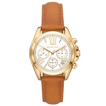 michael kors bradshaw, Michael Kors | Women's Bradshaw Chronograph Brown Luggage Leather Strap Watch 36mm商品图片 额外7.5折, 额外七五折