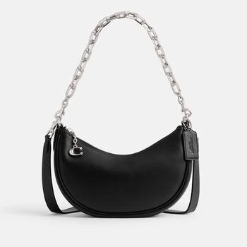 Coach | Coach Mira Crescent Glove Tanned Leather Shoulder Bag with Chain - Black 额外6.5折, 额外六五折