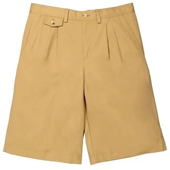 推荐Brown Cotton Twill Icon Stripe Detail Tailored Shorts商品