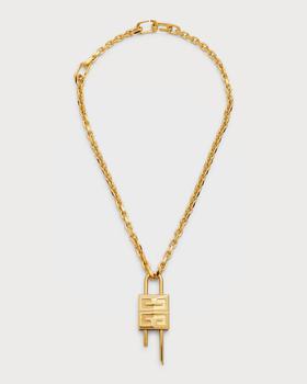 推荐Men's Small Gold-Tone Padlock Necklace商品