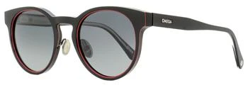 推荐Omega Unisex Round Sunglasses OM0020H 01D Black/Red 52mm商品