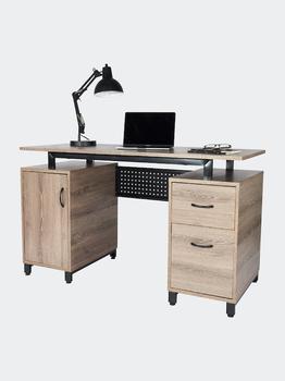 商品Computer Desk with Storage Grey图片