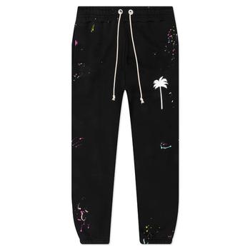 Palm Angels | Palm Angels PXP Painted Sweatpants - Black/White商品图片,额外8.5折, 额外八五折