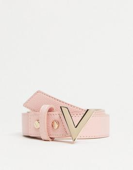 商品Valentino Bags Divina V detail belt in pale pink图片