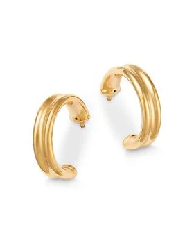 Moon & Meadow | 14K Yellow Gold Concave Band Hoop Earrings,商家Bloomingdale's,价格¥2131