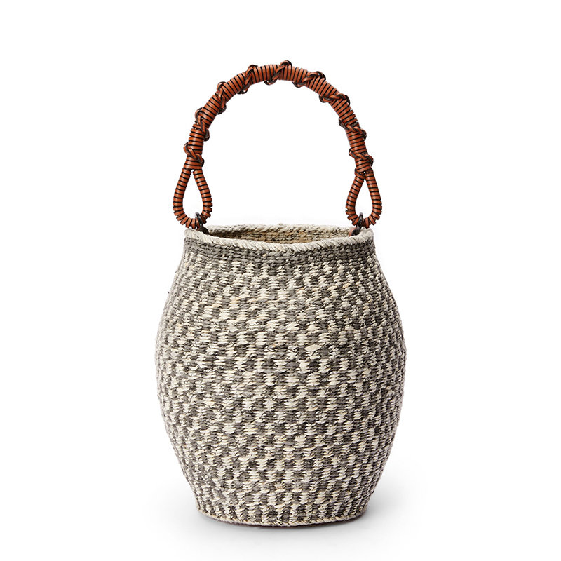 Loewe | 【预售3-7天】LOEWE/罗意威 22新款Jiseung Bucket系列 女士棕色多色编织纸质品配皮手提水桶包A546Y10X01-2435商品图片,8折×额外9.5折, 包邮包税, 额外九五折
