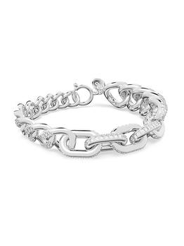 商品Dextera Rhodium-Plated Swarovski Crystal Pavé Chain Bracelet图片