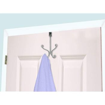 商品Home Basics | Home Basics Over the Door Double Hanging Hook, Chrome,商家Premium Outlets,价格¥104图片