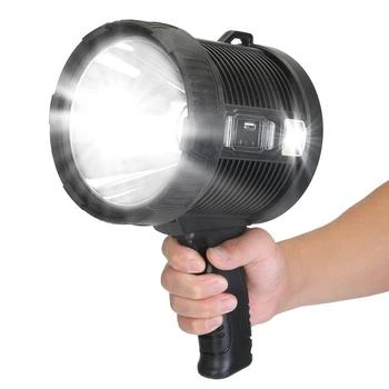 Fresh Fab Finds | 30000LM Rechargeable LED Searchlight IPX6 Waterproof Portable Handheld Spotlight Flashlight with 3 Color Filter Lens 6 Lighting Modes Black,商家Verishop,价格¥445