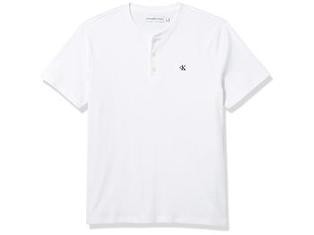 推荐Men's Short Sleeve Henley Ribbed Logo T-Shirt商品