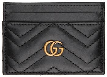 Gucci | Black GG Marmont Card Holder商品图片,独家减免邮费