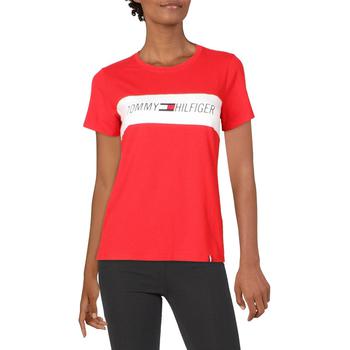 推荐Tommy Hilfiger Sport Womens Crewneck Knit Logo T-Shirt商品