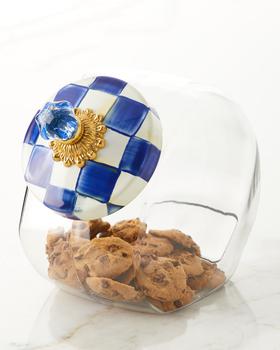 商品Cookie Jar with Royal Check Enamel Lid图片