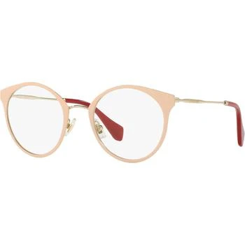 Miu Miu | Miu Miu Women's Eyeglasses - Core Collection Pale Gold Powe Frame | 0MU 51 PV UST1O1 3.7折×额外9折x额外9折, 额外九折