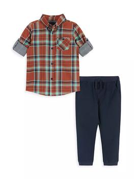 商品Andy & Evan | Baby Boy's, Little Boy’s & Boy’s Plaid Short-Sleeve Shirt & Pants Set,商家Saks Fifth Avenue,价格¥454图片