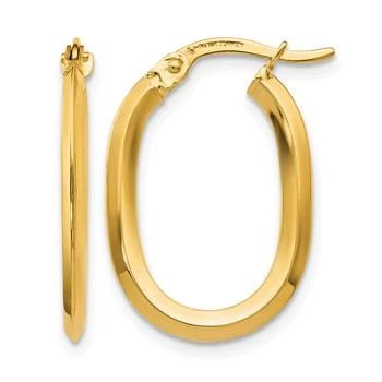 Diamond2Deal | 14K Yellow Gold Oval Hinged Hoop Earrings,商家Premium Outlets,价格¥3095