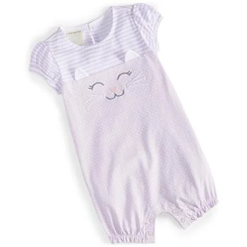 First Impressions | Baby Meow Embroidered Cotton Sunsuit, Created for Macy's 6.9折, 独家减免邮费