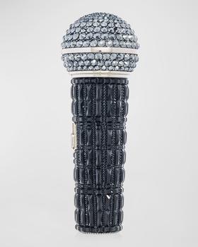 商品Microphone Crystal Clutch Bag with Chain Strap图片