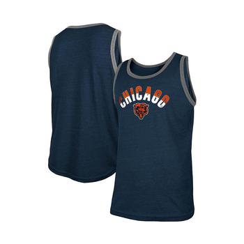 商品New Era | Men's Heathered Navy Chicago Bears Ringer Tri-Blend Tank Top,商家Macy's,价格¥216图片