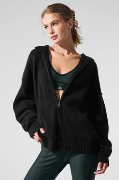 Alo | New Class Cashmere Full Zip Hoodie - Black,商家Alo yoga,价格¥2818