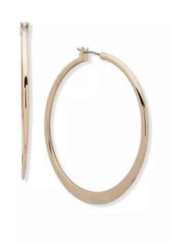 Ralph Lauren | Gold Tone Large Thin Hoop Earrings商品图片,