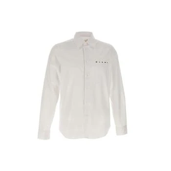 推荐Marni Logo Print Buttoned Long Sleeved Shirt商品