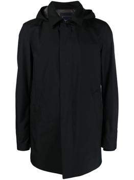 商品Herno | Herno Black Hooded Waterproof Raincoat,商家Italist,价格¥3605图片