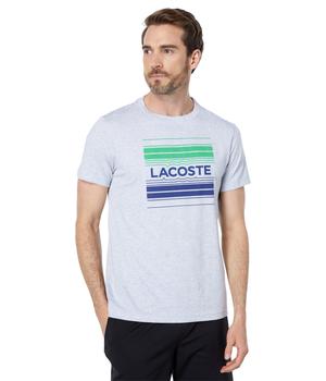 Lacoste | Short Sleeve Graphic Large Lacoste Center Chest Tee商品图片,5.9折起, 独家减免邮费