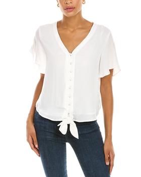 Vince Camuto Specialty Size, Vince Camuto | Vince Camuto Button-Down Tie-Front Blouse商品图片 3折
