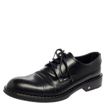 lv男鞋, [二手商品] Louis Vuitton | Louis Vuitton Black Leather Lace Up Derby Size 42商品图片 9.3折, 满1件减$100, 满减