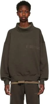 Essentials | Gray Mock Neck Sweatshirt 5.9折