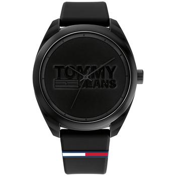 tommy hilfiger手表是什么牌子, Tommy Hilfiger | Tommy Hilfiger Men's Black Silicone Strap Watch 44mm商品图片 8折×额外8.5折, 额外八五折