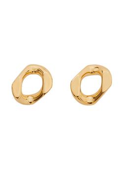 Burberry | Gold-plated small chain-link earrings商品图片,额外8.5折, 额外八五折