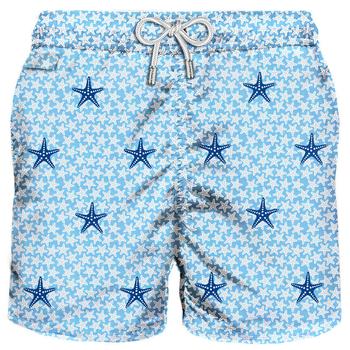 商品Mc2 Saint Barth | MC2 Saint Barth Man Light Fabric Swim Shorts With Embroidered Star,商家Italist,价格¥1118图片
