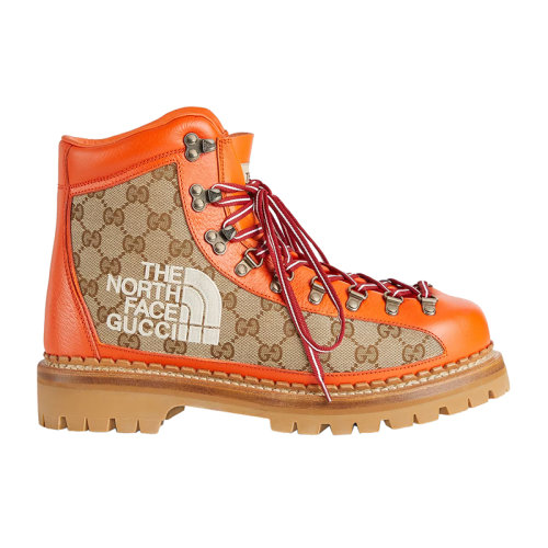 mlb老爹鞋马丁靴, Gucci | 【包税】GUCCI/古驰 The North Face x Gucci系列 男士米色皮革饰有帆布双G图案橙色皮革鞋面侧面饰有印花LOGO低帮马丁靴‎67991418A407570商品图片 包邮包税