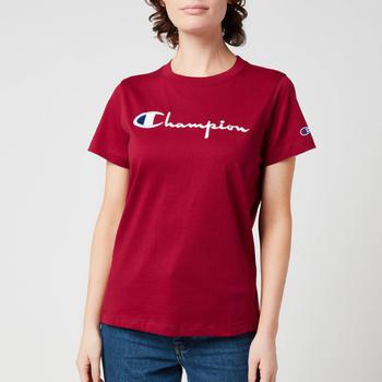 推荐Champion Women's Crewneck T-Shirt - Burgundy商品