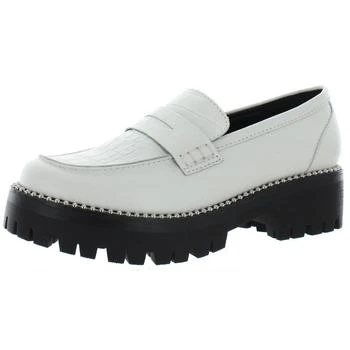 推荐Aqua Womens Bela Leather Studded Loafers商品