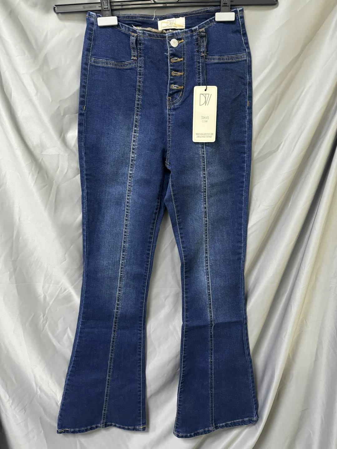 Topshop | Topshop Joni flare jeans in mid blue 2.8折, 独家减免邮费