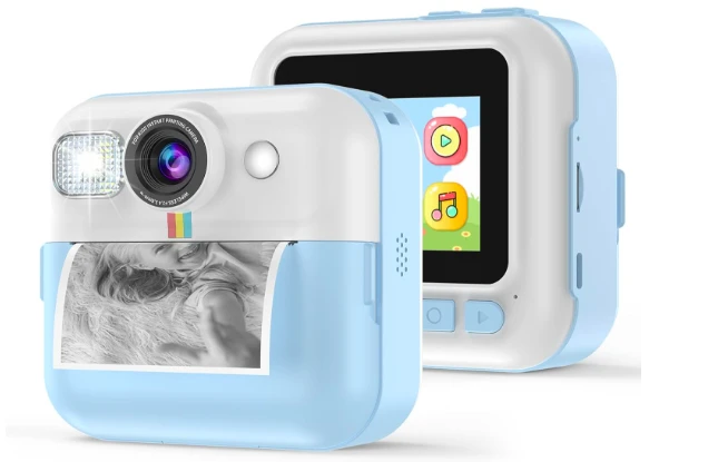 BEYOND | Kid Camera for Boys,Portable Toddler Blue Printing Camera Toy 1080P Video Cameras,商家折扣挖宝区,价格¥185