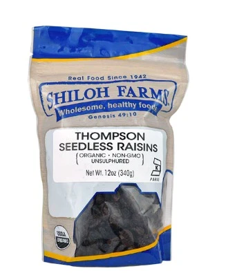 Shiloh Farms Organic Thompson Seedless Raisins -- 12 oz EXP 02/12/25