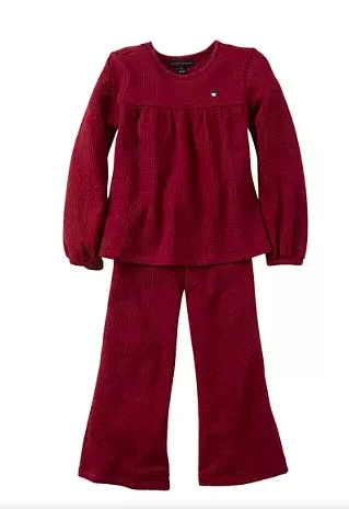 Tommy Hilfiger | Tommy Hilfiger Girls 4-6x Textured Knit 2 Piece Set,商家折扣挖宝区,价格¥112