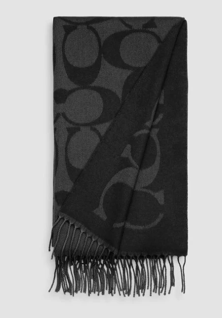 Coach | Coach CU807 围巾 羊毛  IN Black,商家折扣挖宝区,价格¥692