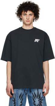 We11done评价, We11done | Navy Cotton T-Shirt商品图片 4.6折