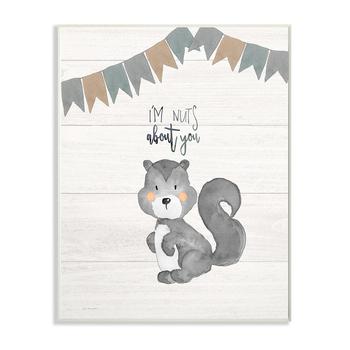 商品Stupell Industries | I'M Nuts About You Squirrel Wall Plaque Art, 12.5" x 18.5",商家Macy's,价格¥215图片