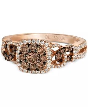 Le Vian | Chocolatier Chocolate Diamond & Vanilla Diamond Ring (7/8 ct. t.w.) in 14k Strawberry Gold,商家Macy's,价格¥40383