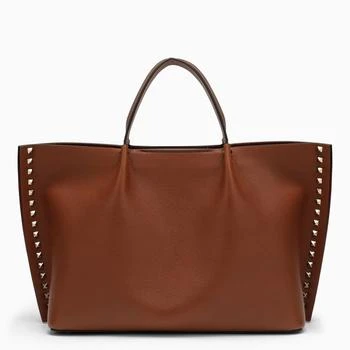 推荐Brown medium Rockstud tote bag商品