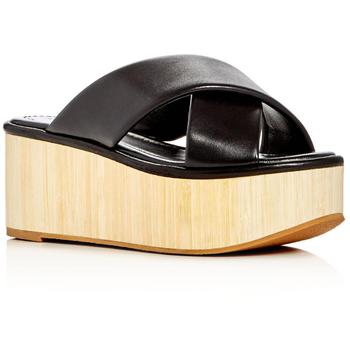 ROBERT CLERGERIE, ROBERT CLERGERIE | Robert Clergerie Womens Leather Slide Platform Sandals商品图片 2.9折