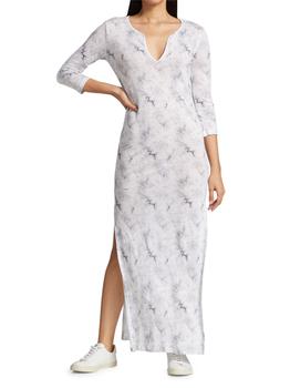 Majestic, Majestic | Cloud-Print Linen Maxi Dress商品图片 2.1折