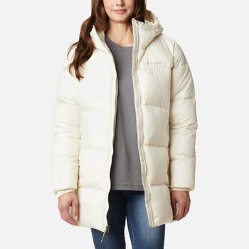 Columbia Women's Puffect Mid Hooded Jacket - Chalk,价格$175.61